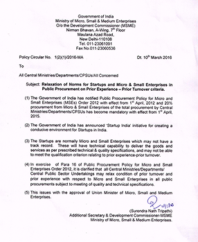 Important Notice for Startups document